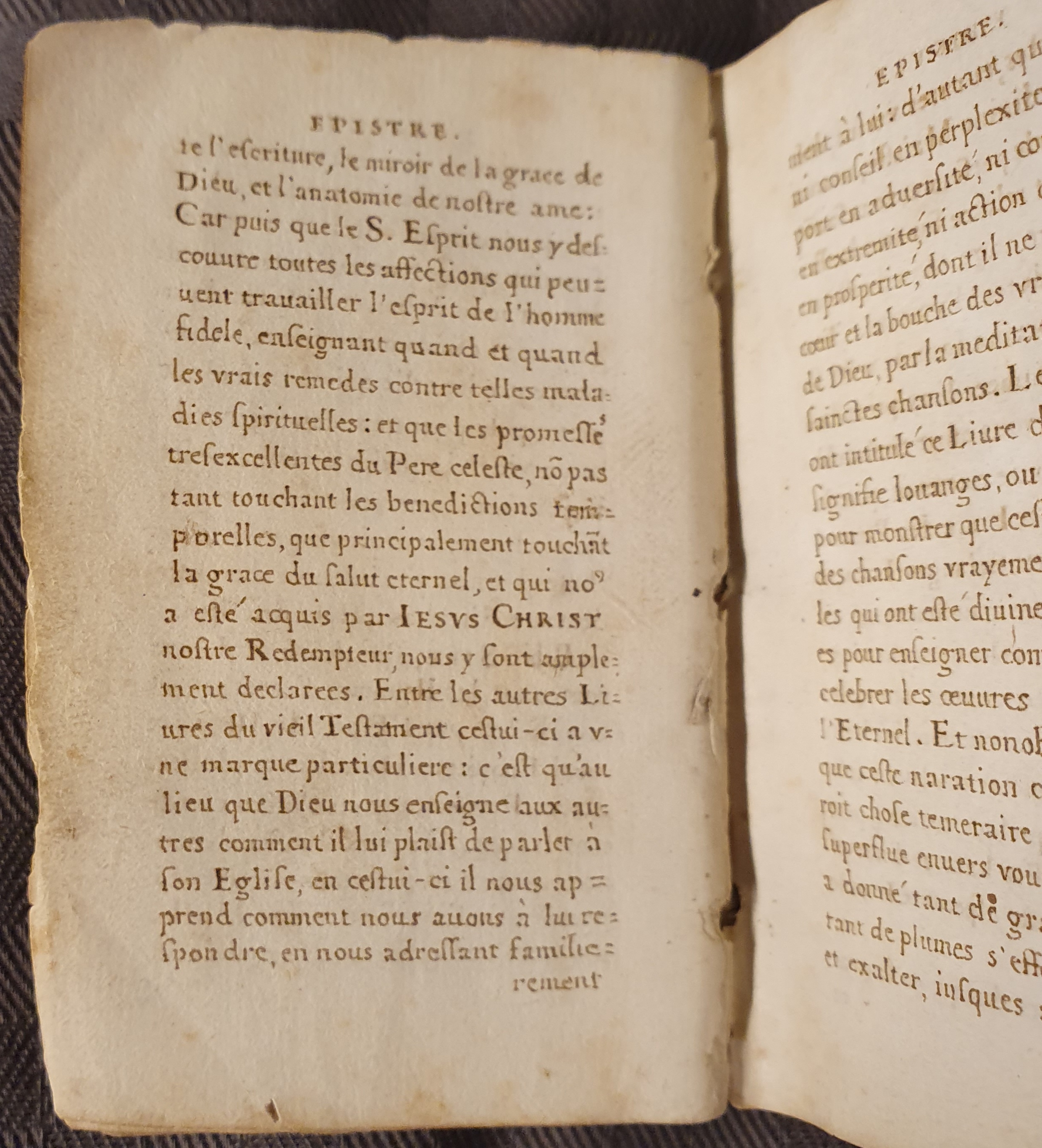 Närbild av ett uppslag i en bok med prydlig handskriven text som ser ut att vara tryckt.