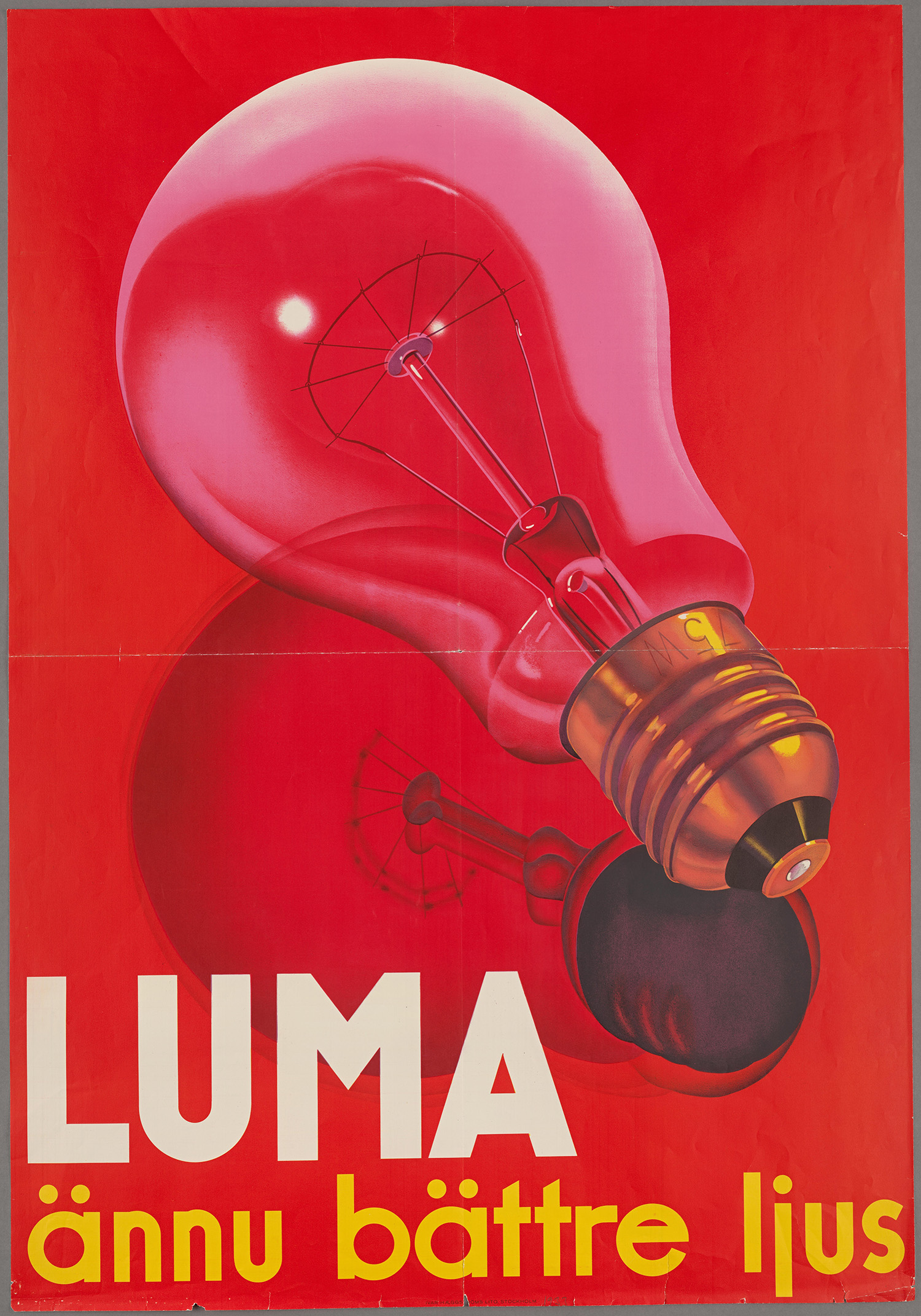 Affisch med glödlampa från Luma.