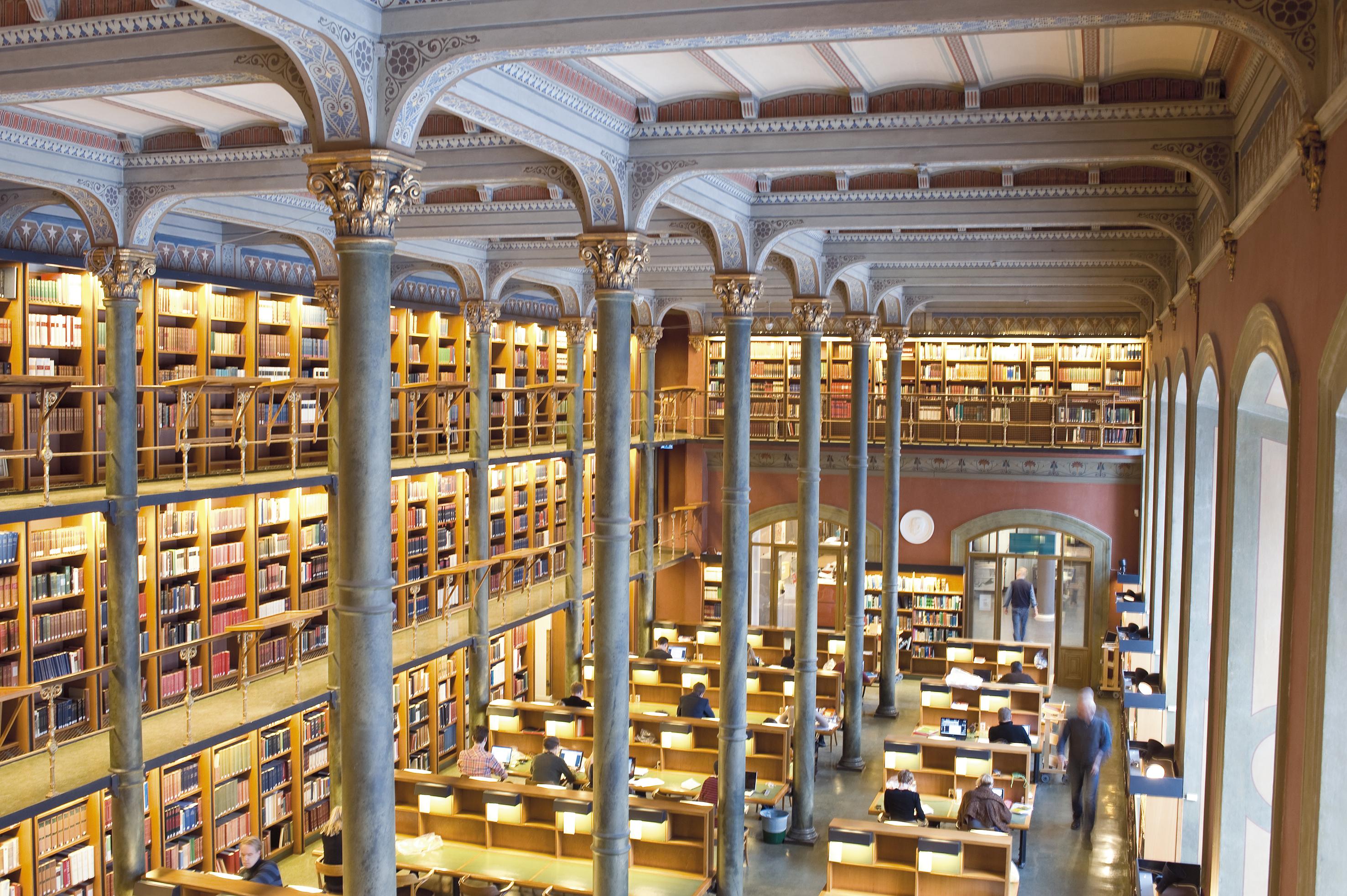 Stora läsesalen i Kungliga biblioteket, Humlegården. Foto: KB/Jens Gustavsson