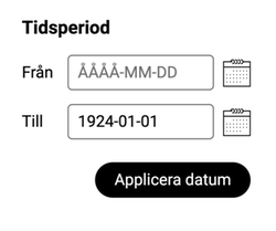 Filtrering i tjänsten Svenska tidningar