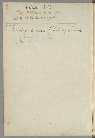 Handskriven dagboksanteckning av Erik XIV på vitt papper