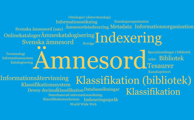 Ordmolnet visar ämnesord från titlar om ämnesord