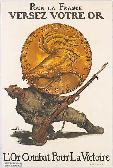 Soldat blir närmast krossad av ett stort guldmynt. 